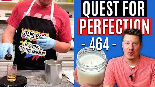 How to Make the PERFECT 464 CANDLE Part 1  464 Soy Wax  Pour Temp Vybar Frosting Jar Adhesion [upl. by Smiley]