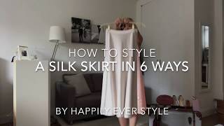 How to Style  6 Ways to Wear a Silk Skirt Autumn [upl. by Meng]