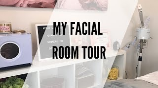 Esthetician Facial Room Tour  Home Business [upl. by Doowyah]