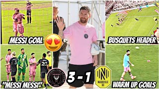 😍CRAZY Reactions as Messi scores and assist Busquets first goal vs Nashville [upl. by Tteraj]