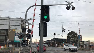 Railway Crossing  Bell Street  Coburg  VIC [upl. by Ahsiatal17]