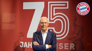 Imperial honor for Franz Beckenbauer in the FC Bayern Museum  75 years of KAISER [upl. by Acinnad768]