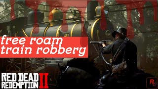 Rdr2😱  Train Ambush free roam reddeadredemption [upl. by Rasmussen]