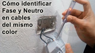 Cómo identificar fase y neutro en cables del mismo color de un tomacorriente [upl. by Divan237]