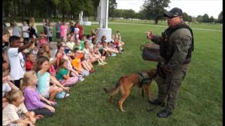 Delaware County Sheriffs Show K9 demonstration for kids [upl. by Ainesy]