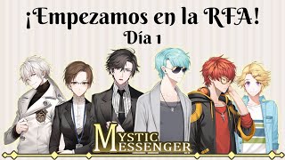 Mystic Messenger ¡EMPEZAMOS EN LA RFA  Día 1 Parte 1 [upl. by Susejedesoj]