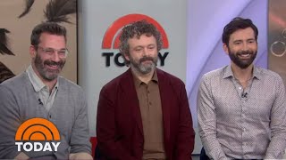 Jon Hamm Michael Sheen And David Tennant Talk ‘Good Omens’  TODAY [upl. by Enna89]