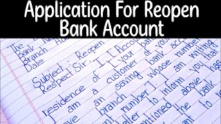 Reactivate Bank Account Letter  Write amp Make [upl. by Anivle908]