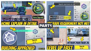 ✅Bgmi Home Feature Explain  How To Level Up Fast Home In bgmi Upgrade Requirements Not Met Problem [upl. by Laurene]