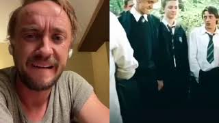 Tom Felton reacts to Draco Malfoys lip biting scene on Tiktok [upl. by Faust990]