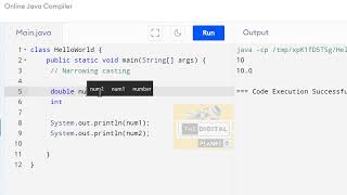 type casting in java  types of type casting  widening  narrowing  type casting with examples [upl. by Casimir]