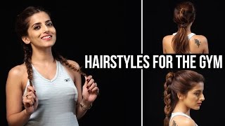 Cute amp EASY Hairstyles For The Gym  SportyAthleticWorkout Hairstyles [upl. by Wivestad409]