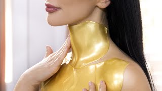 How to Apply Gold Collagen Neck amp Decollete Mask  KNESKO Skin [upl. by Annailuj]