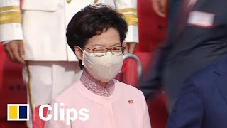 Hong Kong’s Carrie Lam leads flagraising ceremony on 23rd anniversary of handover [upl. by Pepito593]