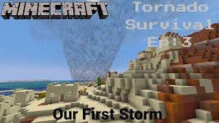 DISCONTINUED Minecraft Tornado Survival Ep3 Our First Storm [upl. by Erodisi]