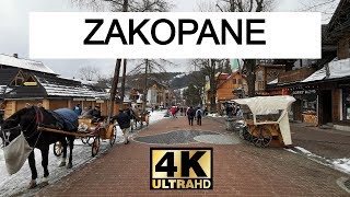 Zakopane 4K  Poland Full Walking Tour  Tatra Mountains [upl. by Ahcsrop]