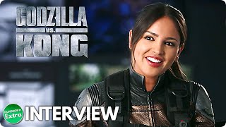 GODZILLA VS KONG  Eiza González quotMaya Simmonsquot Onset Interview [upl. by Ahsilad379]