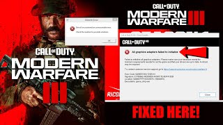 Call of Duty Modern Warfare 3 Crashing amp Not Launching DirectX amp Gamesteamshipexe Error Fix [upl. by Nnaasil730]