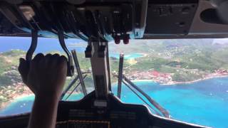 Cockpit view while landing St Barths airportSBH [upl. by Kraus93]