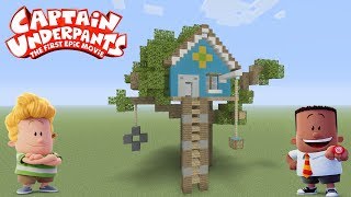 Minecraft Tutorial How To Make Harold And Georges Tree House quotCaptain Underpantsquot [upl. by Gotcher]