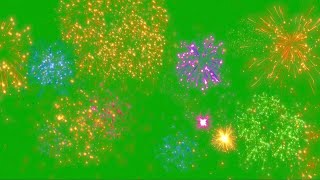 FREE Full HD Colorful Fireworks Green Screen with Sound Effects  No Copyright [upl. by Noorah]