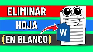 Como Eliminar Una Hoja En Blanco De Word Facil y Rapido [upl. by Janicki644]