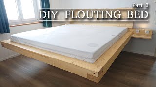 DIY Timelapse  Upgrade homemade floating bed with backrest and bedside table [upl. by Julee107]