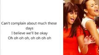 Be Okay  Glee Lyrics [upl. by Weinman863]