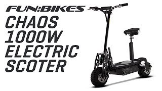 Product Overview Chaos 48 Volt 1000W Electric Scooter Powerboard [upl. by Latreese]