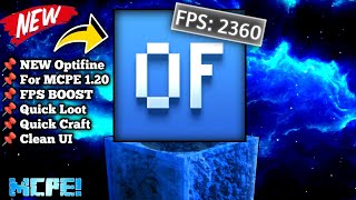 New Optifine for MCPE 120 No Lag  Best Optifine for minecraft pe  FPS BOOST Optifine MCPE [upl. by Ocire602]