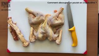 Comment découper un poulet en crapaudine [upl. by Anewor]