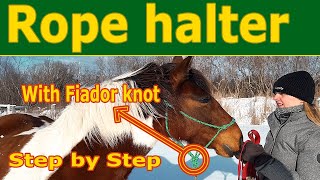 Rope Halter for Horse with the FIADOR knot  Step By Step 2021 [upl. by Florrie]