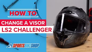 How to change a visor LS2 Challenger motorcycle helmet [upl. by Nahtanaoj]