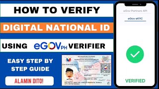 HOW TO VERIFY DIGITAL NATIONAL ID USING eGOVPH UPDATED 2024  HR LEAH G [upl. by Greenleaf483]