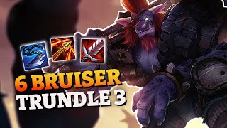 6 BRUISER TRUNDLE 3 CARRY VERSUS JHIN 3  SET 6 PBE [upl. by Lorollas]