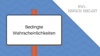 Bedingte Wahrscheinlichkeiten  Statistik [upl. by Rehtul287]