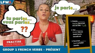 Practise your French Group 1 quotERquot Verbs  PRÉSENT [upl. by Einrae]