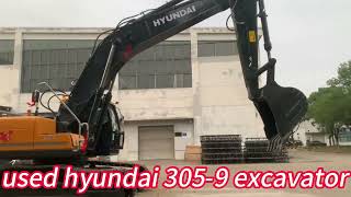 30000 KG Machine Weight 138 m3 Bucket Capacity Used Hyundai 305 Excavator in Shanghai [upl. by Ellirpa]