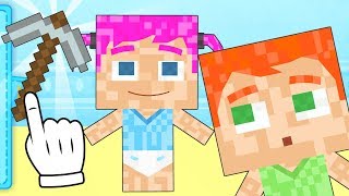 BEBES ALEX Y LILY Aprenden a Jugar a MINECRAFT ⛏ Alex y Lily Craftean  Dibujos animados infantiles [upl. by Noiro]