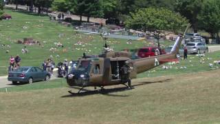 RNZAF NZ3816 BELL UH1 HUEY START UP amp DEPART [upl. by Jilleen]