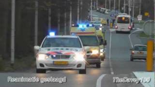 Brandweer politie en ambulance met hoge spoed naar REANIMATIE Rozenburg Zh  Spoedtransport [upl. by Triny]