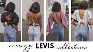 A denim addicts LEVIS JEANS COLLECTION  try on [upl. by Ollayos364]