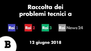 Raccolta dei problemi tecnici Rai del 12 giugno 2018 [upl. by Dinse223]