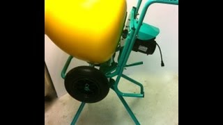 Imer Wheelman Portable Concrete Mixer  110v with Stand Discussion [upl. by Tnias]