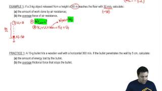 Energy with Resistive Forces Example 1 [upl. by Ecerahc]