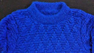 Knitting Round Neck Sweater  Gol Gala Knitting गोल गला Sweater Knitting In Hindi Natural Style [upl. by Christmas]