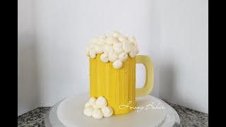 Easy Beer Mug Cake Cake decorating [upl. by Fleeta]