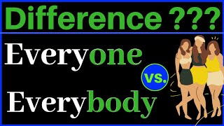 Everyone vs Everybody  Difference between Everyone and Everybody  Meaning with Examples  2020 [upl. by Zahara]