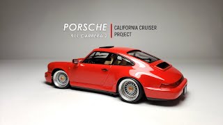 Building Fujimi 124 Porsche 911 964 Carrera scale model Full build step by step customization ASMR [upl. by Aniat]