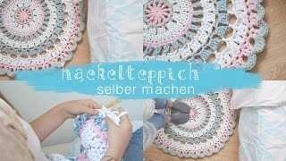 Häkelteppich selber häkeln  Häkelanleitung DIY Teil 1 [upl. by Deer]